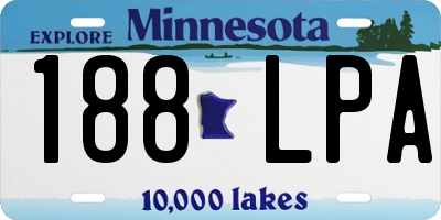 MN license plate 188LPA