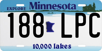 MN license plate 188LPC
