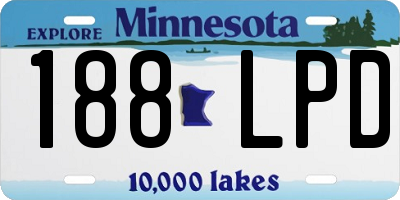 MN license plate 188LPD
