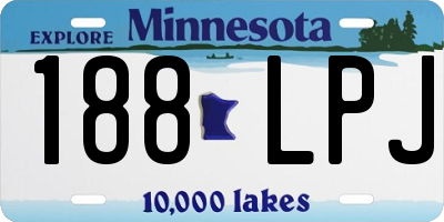 MN license plate 188LPJ