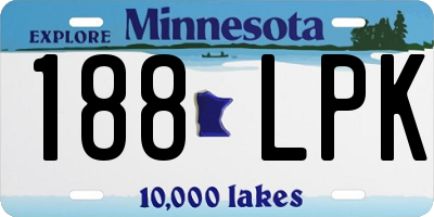 MN license plate 188LPK