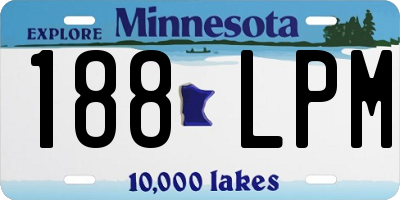 MN license plate 188LPM