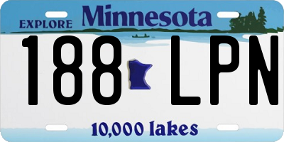 MN license plate 188LPN
