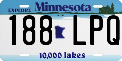 MN license plate 188LPQ