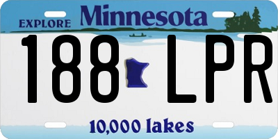 MN license plate 188LPR