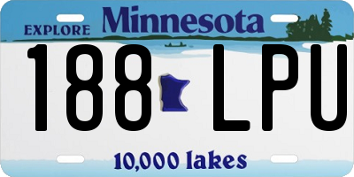MN license plate 188LPU