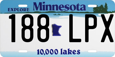 MN license plate 188LPX