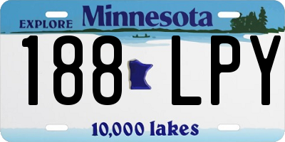 MN license plate 188LPY