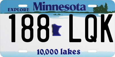 MN license plate 188LQK