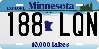 MN license plate 188LQN