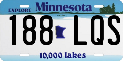 MN license plate 188LQS