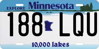 MN license plate 188LQU