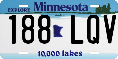 MN license plate 188LQV