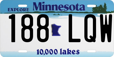 MN license plate 188LQW
