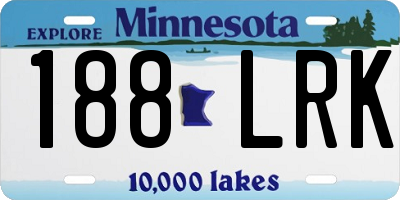 MN license plate 188LRK