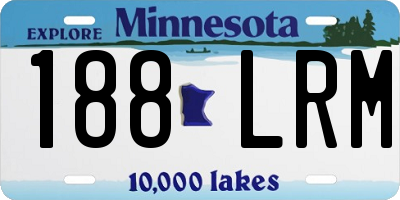 MN license plate 188LRM