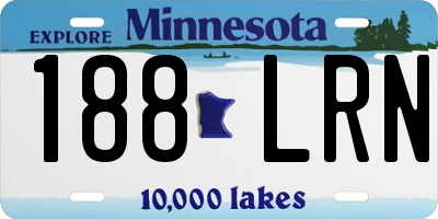 MN license plate 188LRN