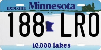 MN license plate 188LRO