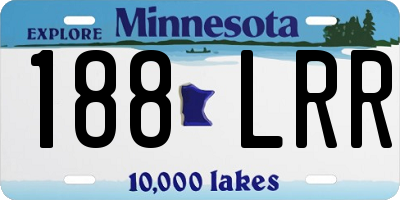 MN license plate 188LRR