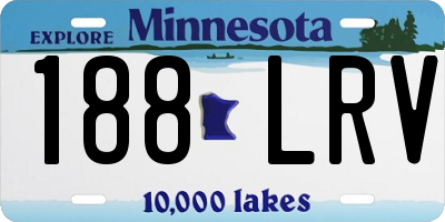 MN license plate 188LRV