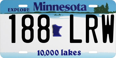 MN license plate 188LRW