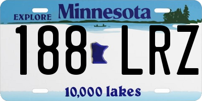 MN license plate 188LRZ
