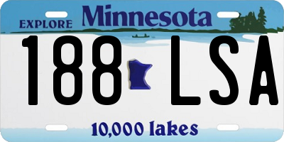 MN license plate 188LSA