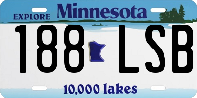 MN license plate 188LSB