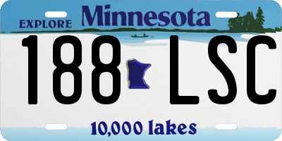 MN license plate 188LSC