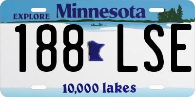 MN license plate 188LSE
