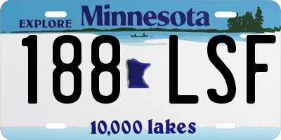 MN license plate 188LSF