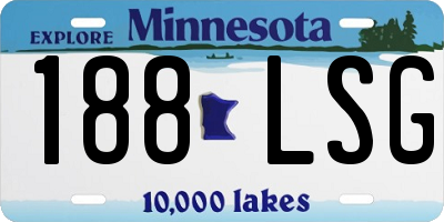 MN license plate 188LSG