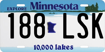 MN license plate 188LSK