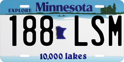 MN license plate 188LSM