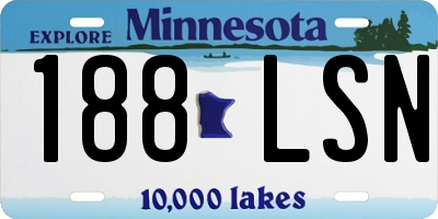 MN license plate 188LSN