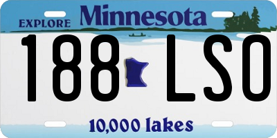 MN license plate 188LSO
