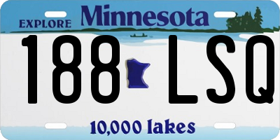 MN license plate 188LSQ
