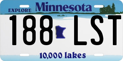 MN license plate 188LST