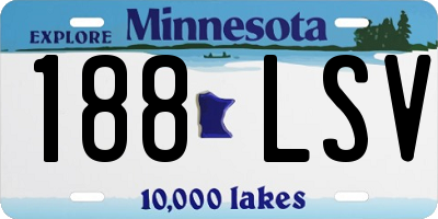 MN license plate 188LSV