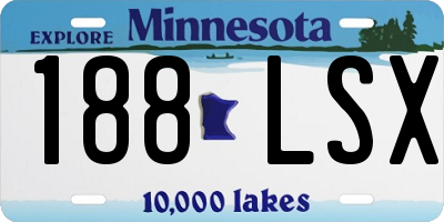 MN license plate 188LSX