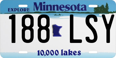 MN license plate 188LSY