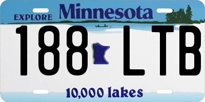 MN license plate 188LTB