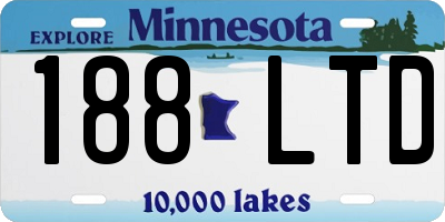 MN license plate 188LTD