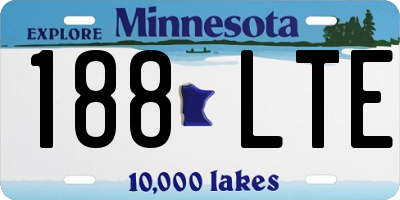 MN license plate 188LTE