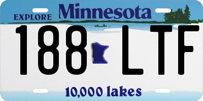MN license plate 188LTF