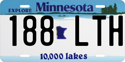 MN license plate 188LTH