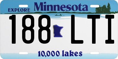 MN license plate 188LTI