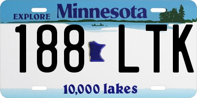 MN license plate 188LTK
