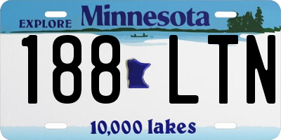 MN license plate 188LTN