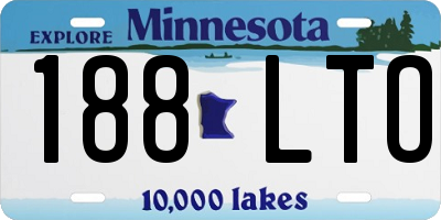 MN license plate 188LTO